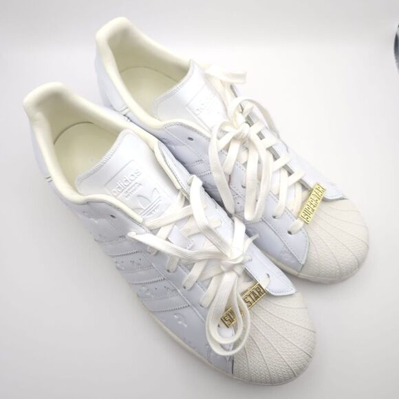 Adidas New Men's Size 11 Originals Superstar White Gold Shoes Sneakers GY0025
